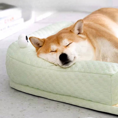 Natural Cooling Pet Bed Neck Guard Dog Bed